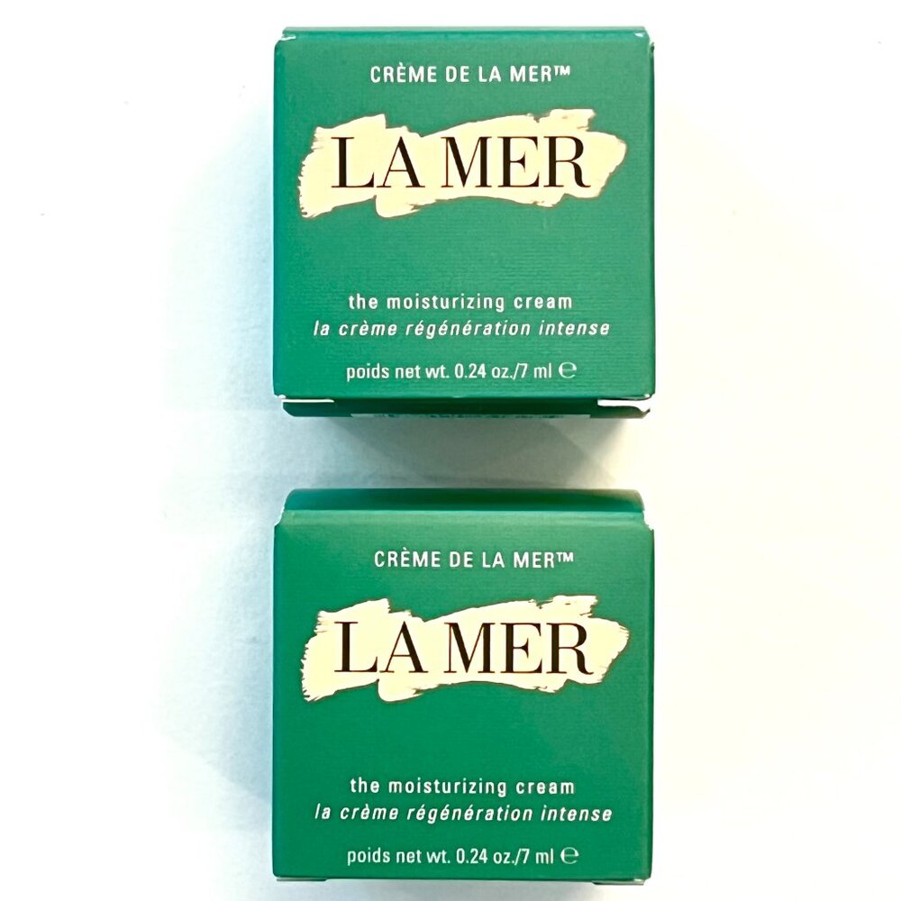 LA MER Crème de la Mer Moisturizing Cream NWT Sealed 2 x 0.24 OZ